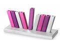Kinetic Hanukkah Menorah Anodized Aluminum, Purple, Pink and Silver Rods - Adi Sidler