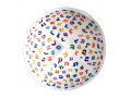 Kippah for Children, Colorful Embroidered Alef Bet on White - Yair Emanuel