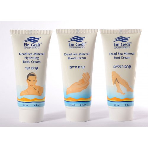 Kit in Triple Ziploc, Dead Sea Hand Cream, Foot Cream and Body Cream - Ein Gedi