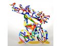 Ladder Man Free Standing Double Sided Bicycle Sculpture - David Gerstein