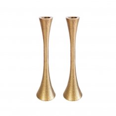 Large Matte Brass Candlesticks - Yair Emanuel