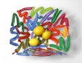 Laser Cut Fruit Bowl or Wall Decoration - Brush Strokes by David Gerstein