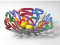 Laser Cut Fruit Bowl or Wall Decoration - Brush Strokes by David Gerstein