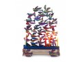 Laser Cut Metal Colorful Hanukkah Menorah, Birds in Flight - David Gerstein