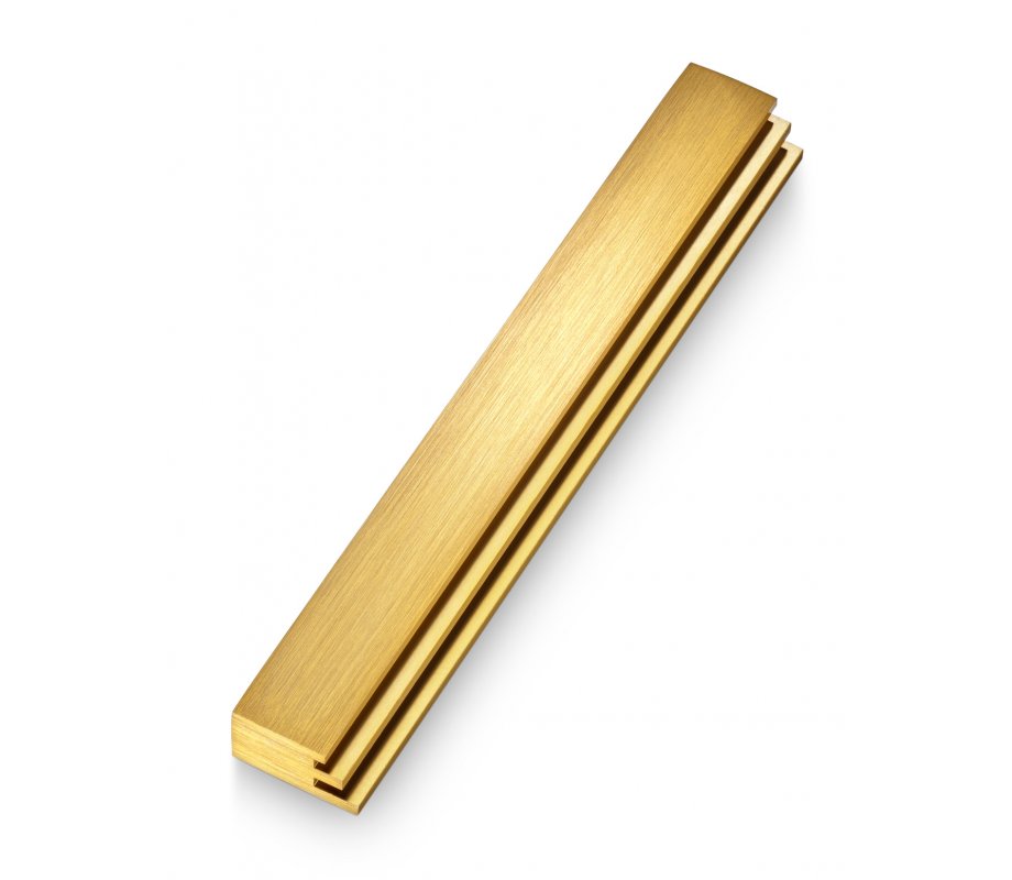Laser Cut Steps Design Gold Mezuzah Case by Adi Sidler
