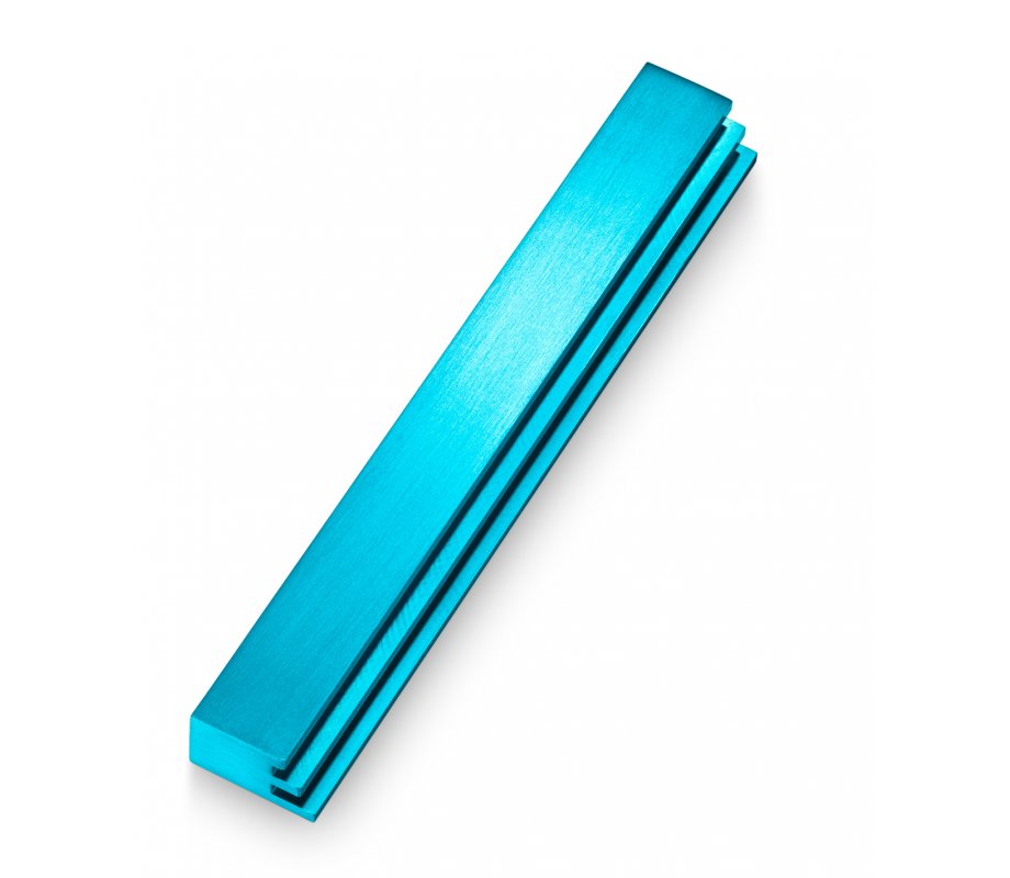 Laser Cut Steps Design Turquoise Mezuzah Case by Adi Sidler