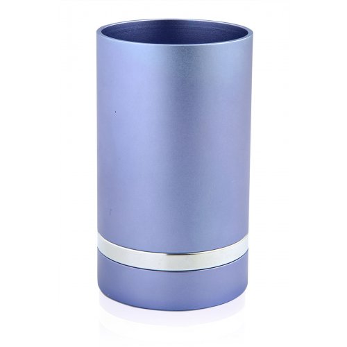 Light Blue Anodized Aluminum Kiddush Cup by Benny Dabbah