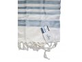 Lightweight Non-slip Wool Tallit Prayer Shawl, Barak Talitania - Light Blue Stripes