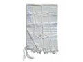 Lightweight Non-slip Wool Tallit Prayer Shawl, Barak from Talitania - White Stripes