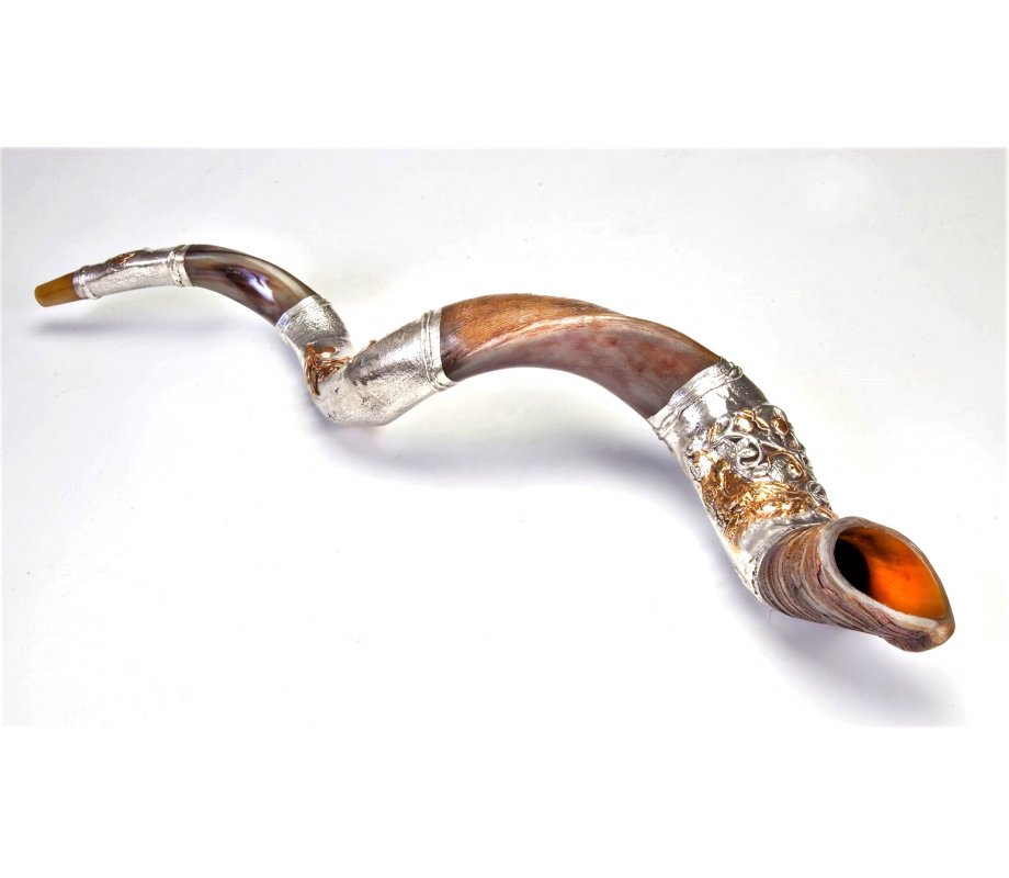 Lion and Lamb Silver Yemenite Shofar