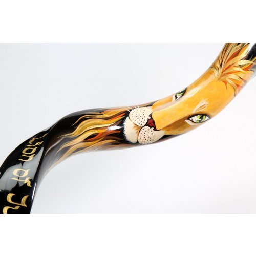 Lion of Judah Hand Painted Yemenite Shofar