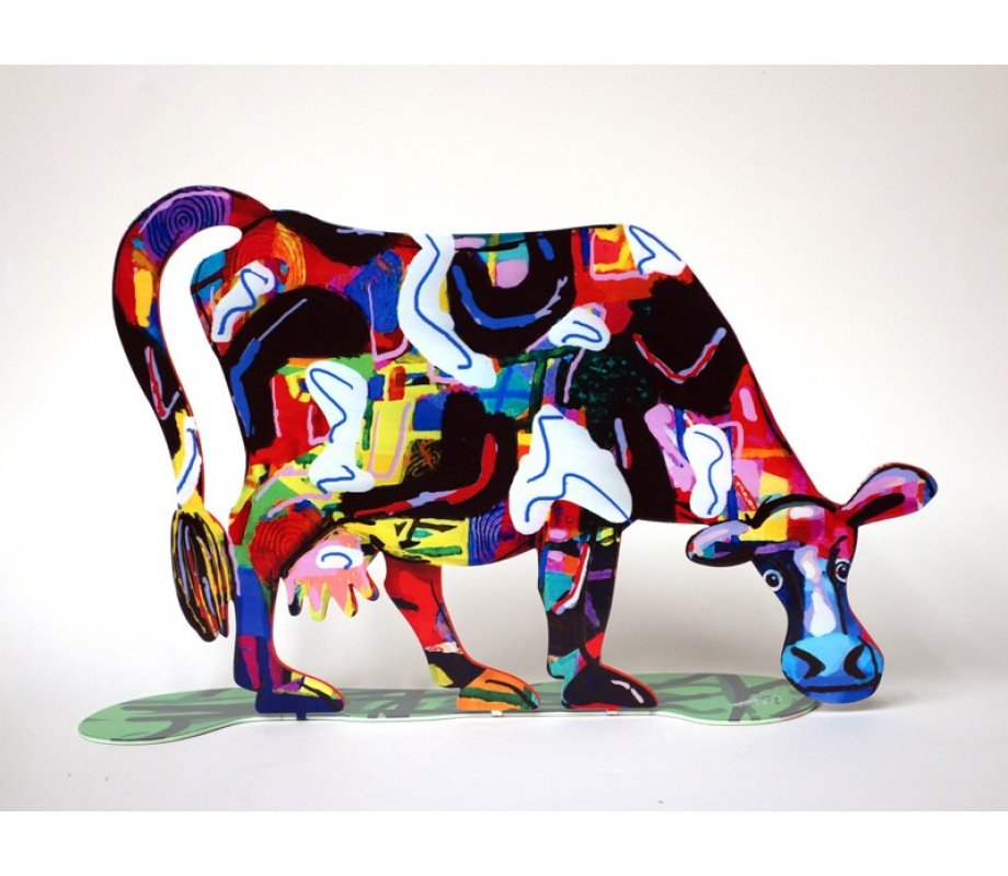 Lola Cow Free Standing Double Sided Steel Sculpture - David Gerstein