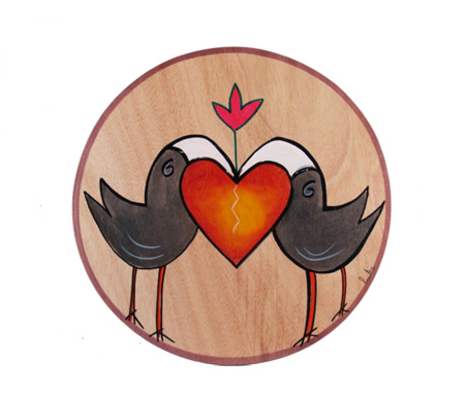 Lovebird Design Round Placemat - Kakadu