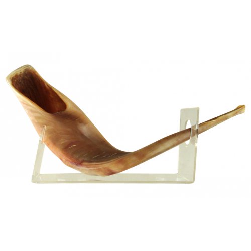 Lucite Shofar Stand for Large Ram's Horn of 18-23 Inches Long