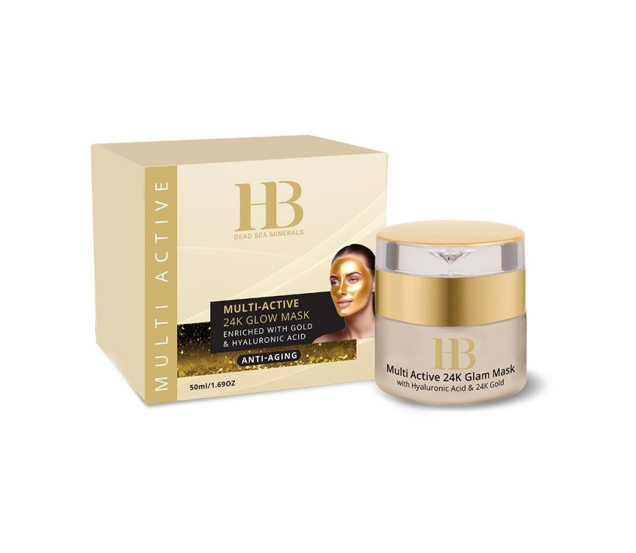 Luxurious Anti-Aging Premium Line Face Mask with Hyaluronic Acid and Gold - H&B