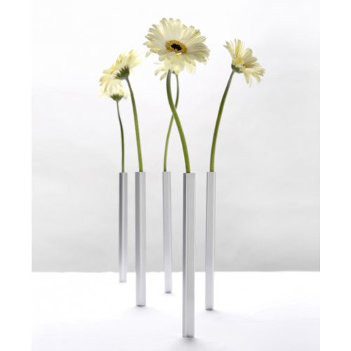 Magnetic Aluminum Vase - Silver Color