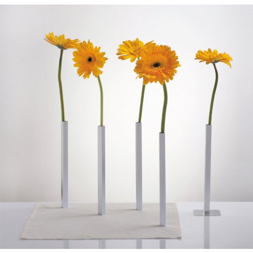 Magnetic Aluminum Vase - Silver Color