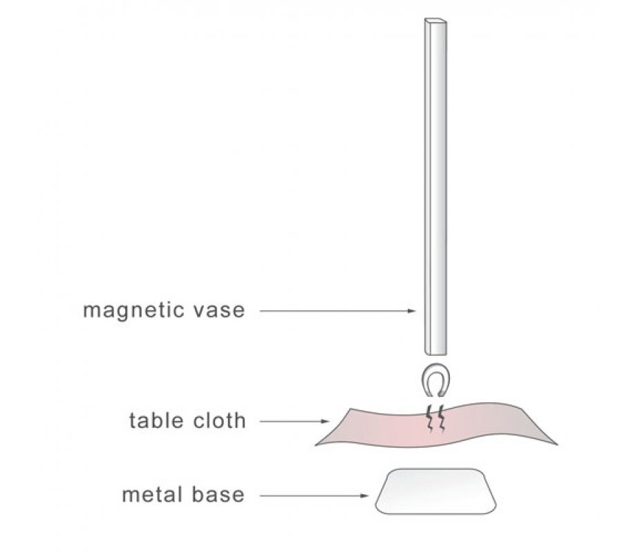 Magnetic Aluminum Vase - Silver Color