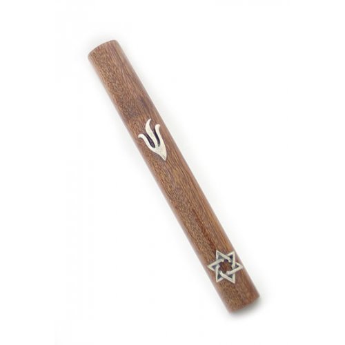 Mahogany Star of David Mezuzah Case