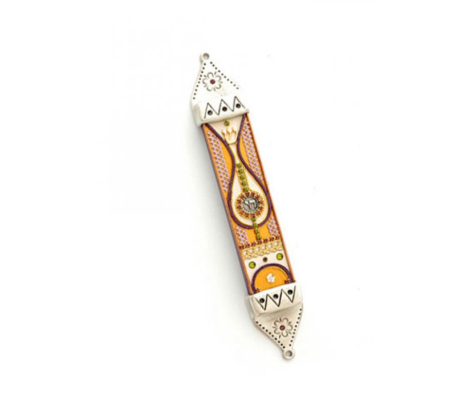 Majestic Pewter Mezuzah - Ester Shahaf