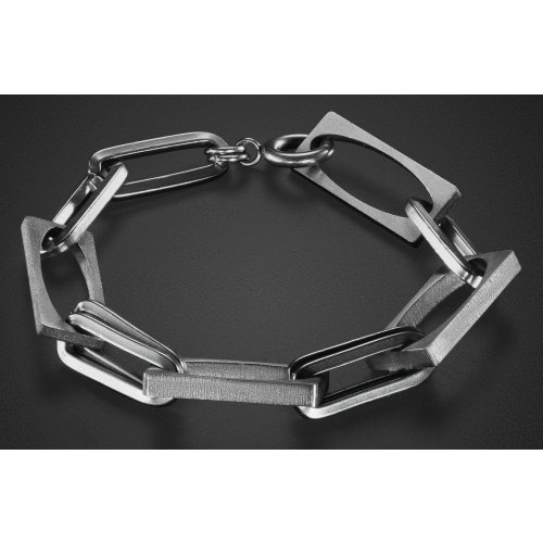 Man's Bracelet with Stainless Steel Links  Adi Sidler