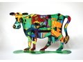 Medina Cow Free Standing Double Sided Steel Sculpture - David Gerstein