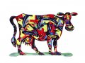 Medina Cow Free Standing Double Sided Steel Sculpture - David Gerstein