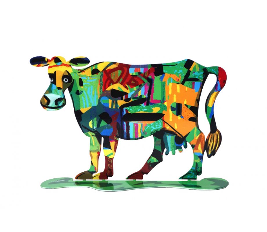 Medina Cow Free Standing Double Sided Steel Sculpture - David Gerstein
