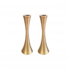 Medium Matte Brass Candlesticks - Yair Emanuel