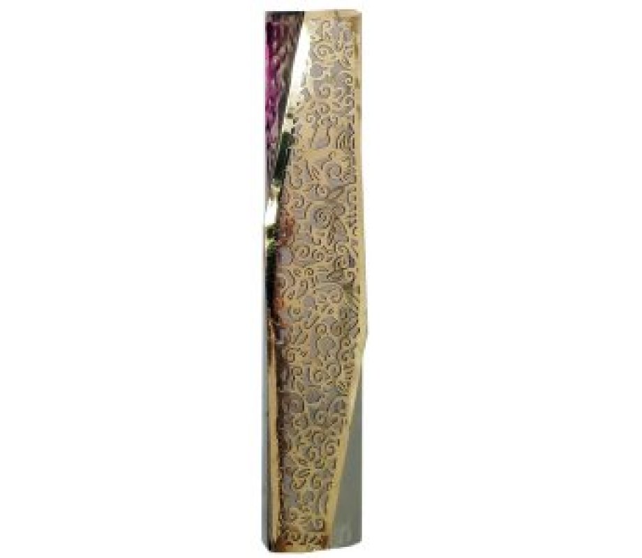 Mezuzah Case, Geometric Design with Pomegranates in Choice of Colors - Yair Emanuel