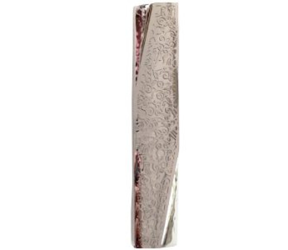 Mezuzah Case, Geometric Design with Pomegranates in Choice of Colors - Yair Emanuel