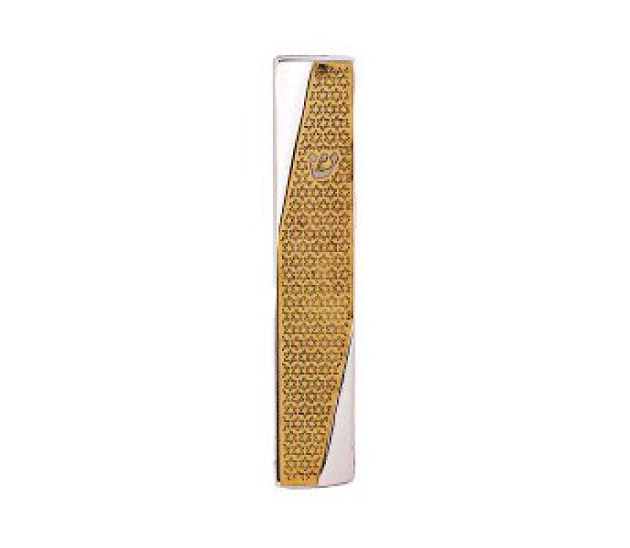 Mezuzah Case, Geometric Design with Stars of David in Choice of Colors - Yair Emanuel