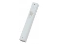 Mezuzah Case of White Wood with Gold Shin Outline