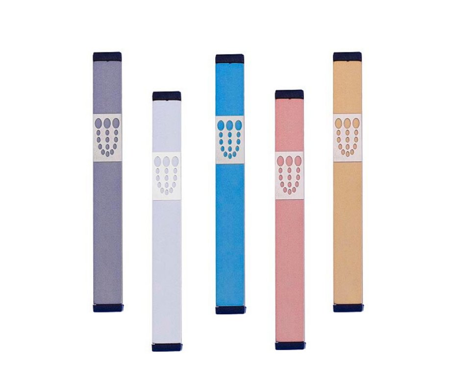 Mezuzah Case with Bubbly Dots Shin, Light Colors at 4 Inches Height - Agayof