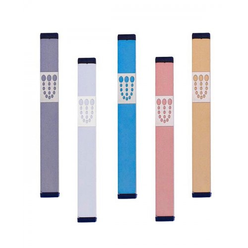 Mezuzah Case with Bubbly Dots Shin, Light Colors at 5 Inches Height - Agayof