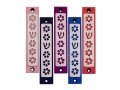 Mezuzah Case with Five Flowers and Shin in Dark Colors, 4 Inches Height - Agayof