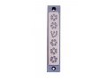 Mezuzah Case with Five Flowers and Shin in Light Colors, 4 Inches Height - Agayof