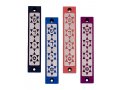 Mezuzah Case with Four Stars of David, In Dark Colors at 4 Inches Height - Agayof