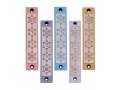 Mezuzah Case with Four Stars of David, in Light Colors at 4 Inches Height - Agayof