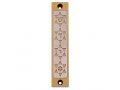 Mezuzah Case with Four Stars of David, in Light Colors at 4 Inches Height - Agayof