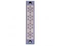 Mezuzah Case with Four Stars of David, in Light Colors at 4 Inches Height - Agayof