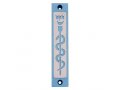 Mezuzah Case with Healing Snake Image in Light Colors at 4 Inches Height - Agayof