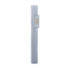 Mezuzah Case with Shin Letter in a Rectangle Pop Out, Gray - Yair Emanuel