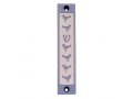 Mezuzah Case with Six Doves and Shin, In Light Colors, 4 Inches Height - Agayof