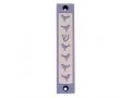 Mezuzah Case with Six Doves and Shin, In Light Colors, 4 Inches Height - Agayof