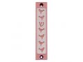 Mezuzah Case with Six Doves and Shin, In Light Colors, 4 Inches Height - Agayof