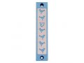 Mezuzah Case with Six Doves and Shin, In Light Colors, 4 Inches Height - Agayof