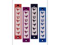 Mezuzah Case with Six Doves and Shin in Dark Colors, 4 Inches Height - Agayof