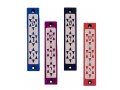 Mezuzah Case with Three Stars of David in Dark Colors, 4 Inches Height - Agayof