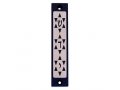 Mezuzah Case with Three Stars of David in Dark Colors, 4 Inches Height - Agayof